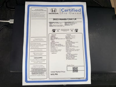 Honda Civic LX 2023