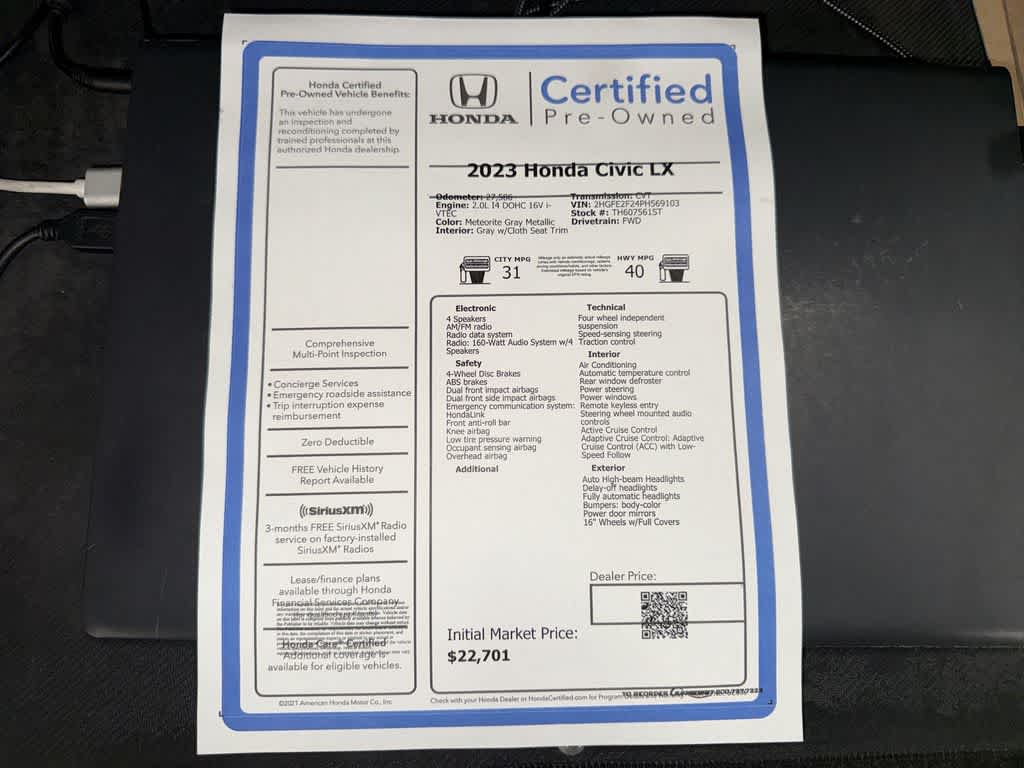 Honda Civic LX 2023