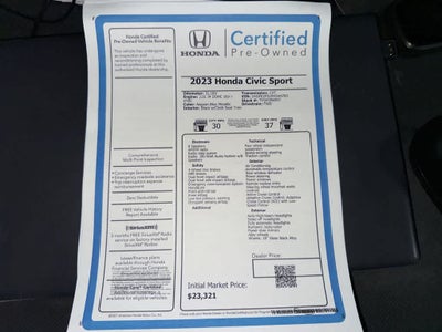 2023 Honda Civic Sport