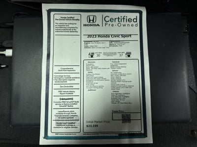 2023 Honda Civic Sport