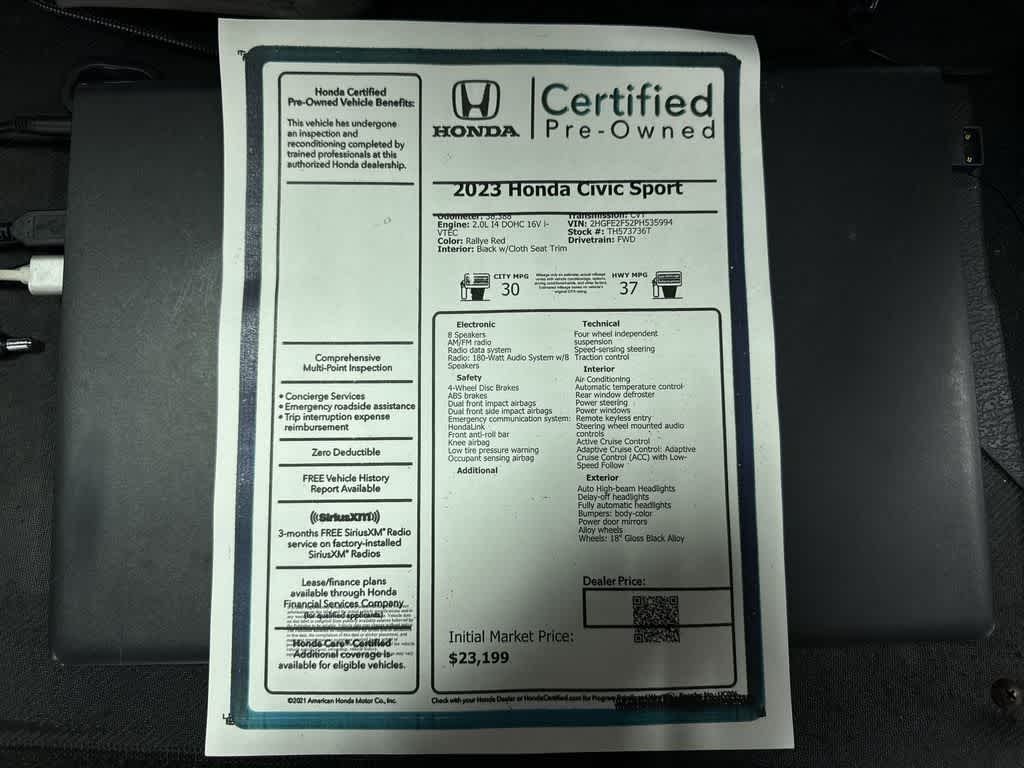 2023 Honda Civic Sport
