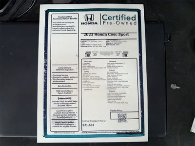 2023 Honda Civic Sport