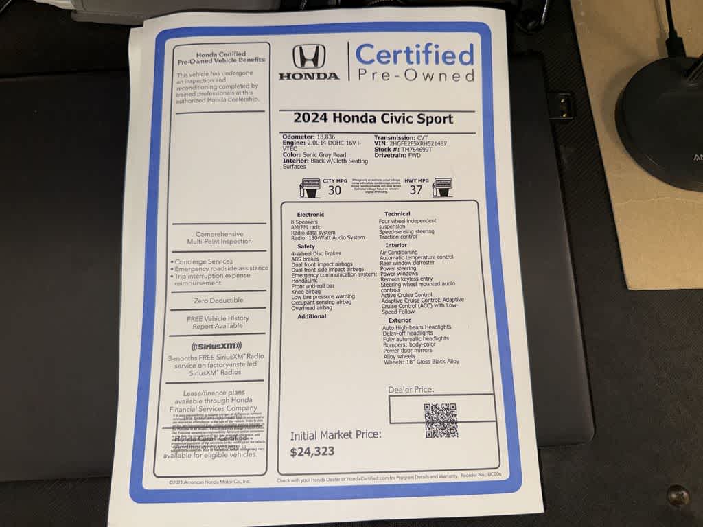 2024 Honda Civic Sport
