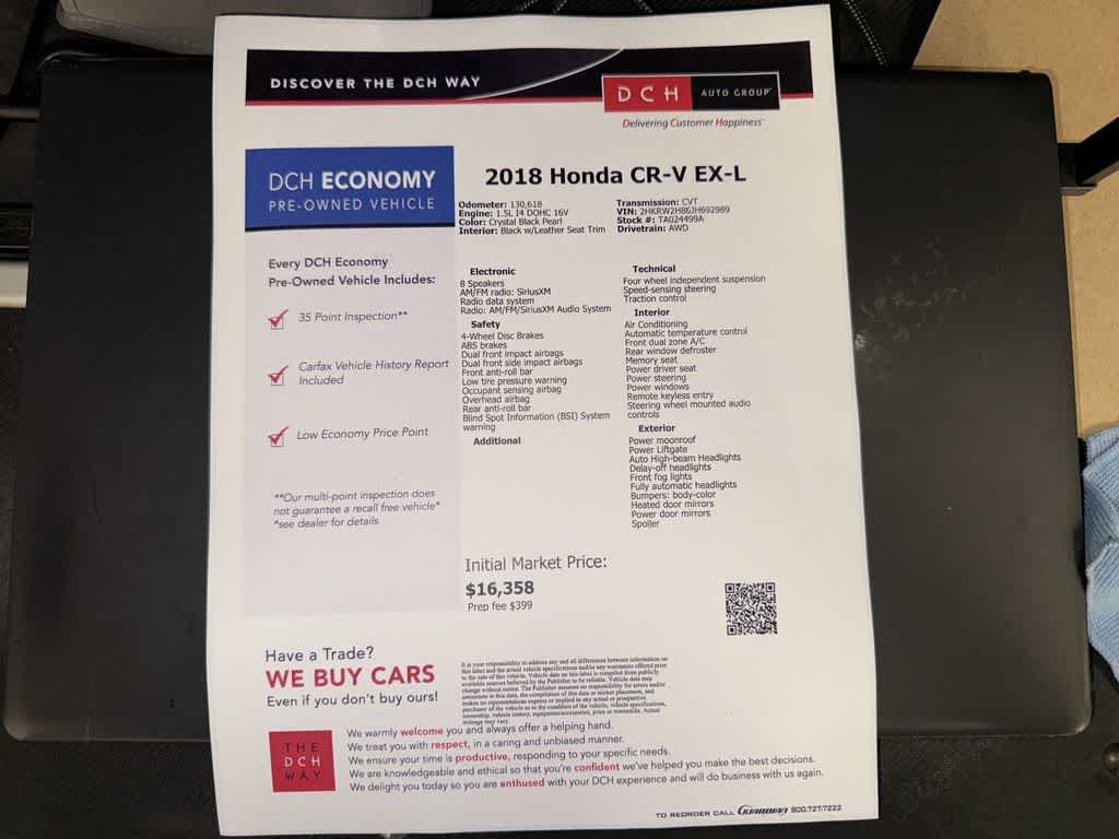 Honda CR-V EX-L 2018