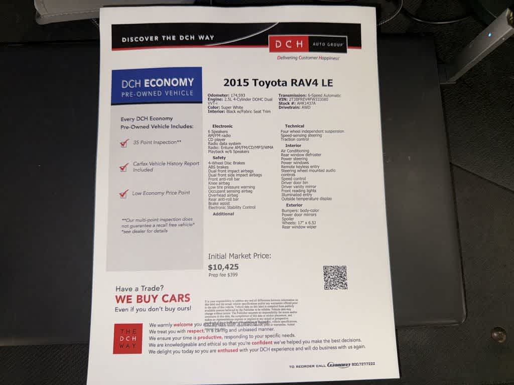 Toyota RAV4 LE 2015