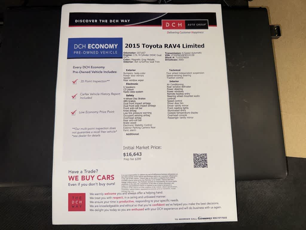 Toyota RAV4 Limited 2015