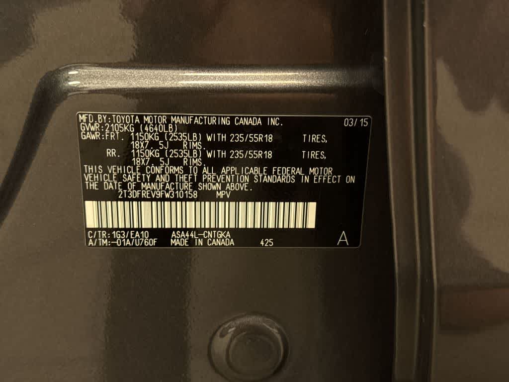 Toyota RAV4 Limited 2015