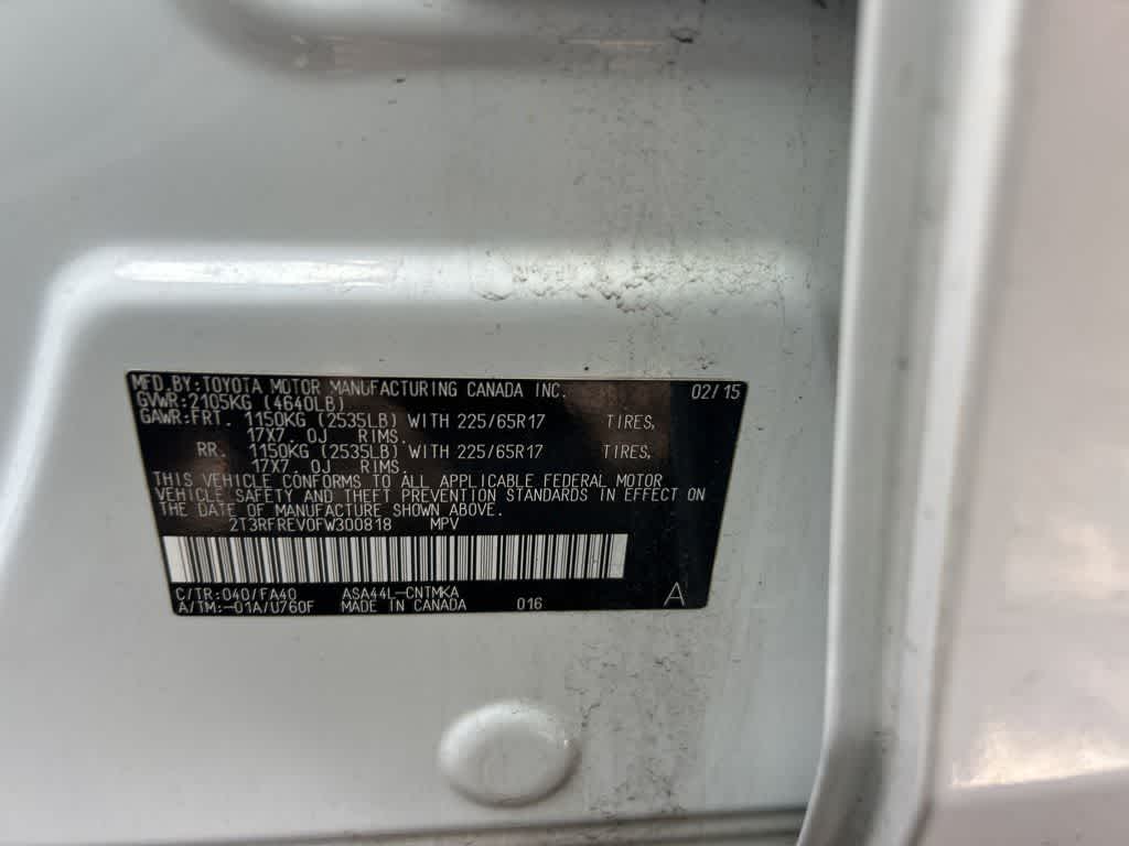 Toyota RAV4 XLE 2015