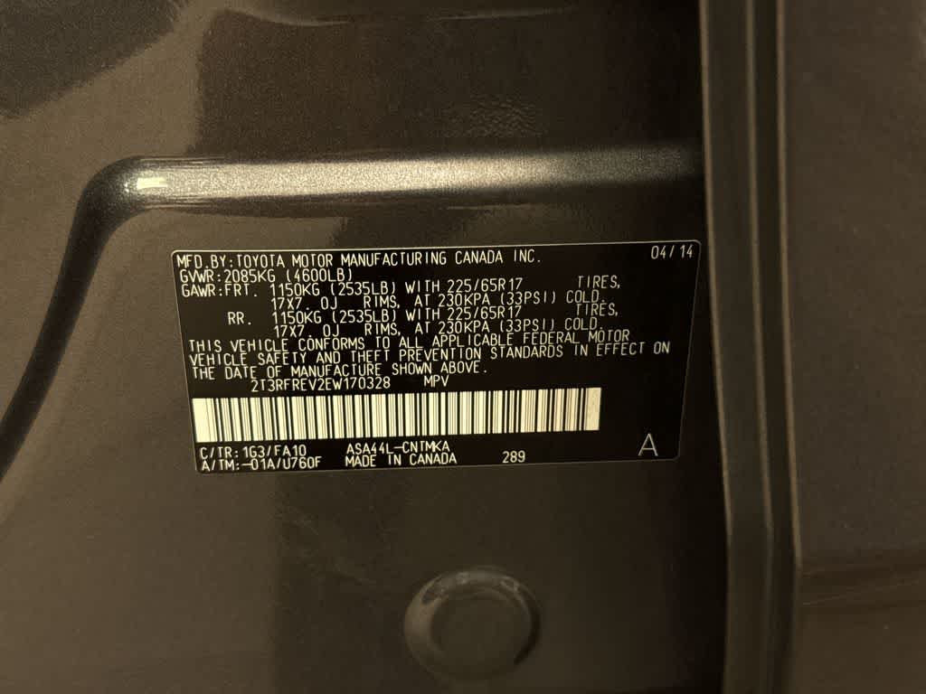 Toyota RAV4 XLE de 2014