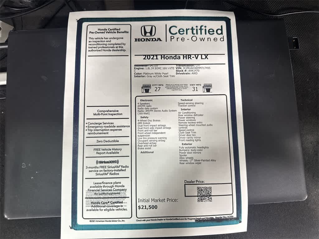 Honda HR-V LX 2021
