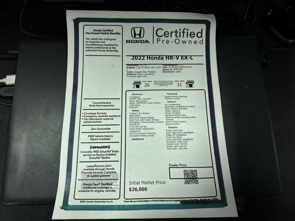 Honda HR-V EX-L 2022