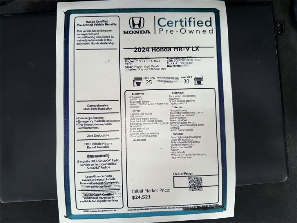 Honda HR-V LX 2024