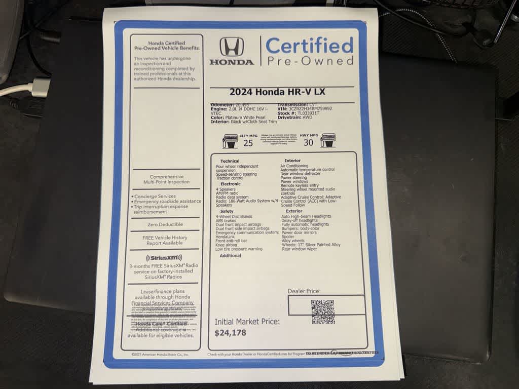 Honda HR-V LX 2024