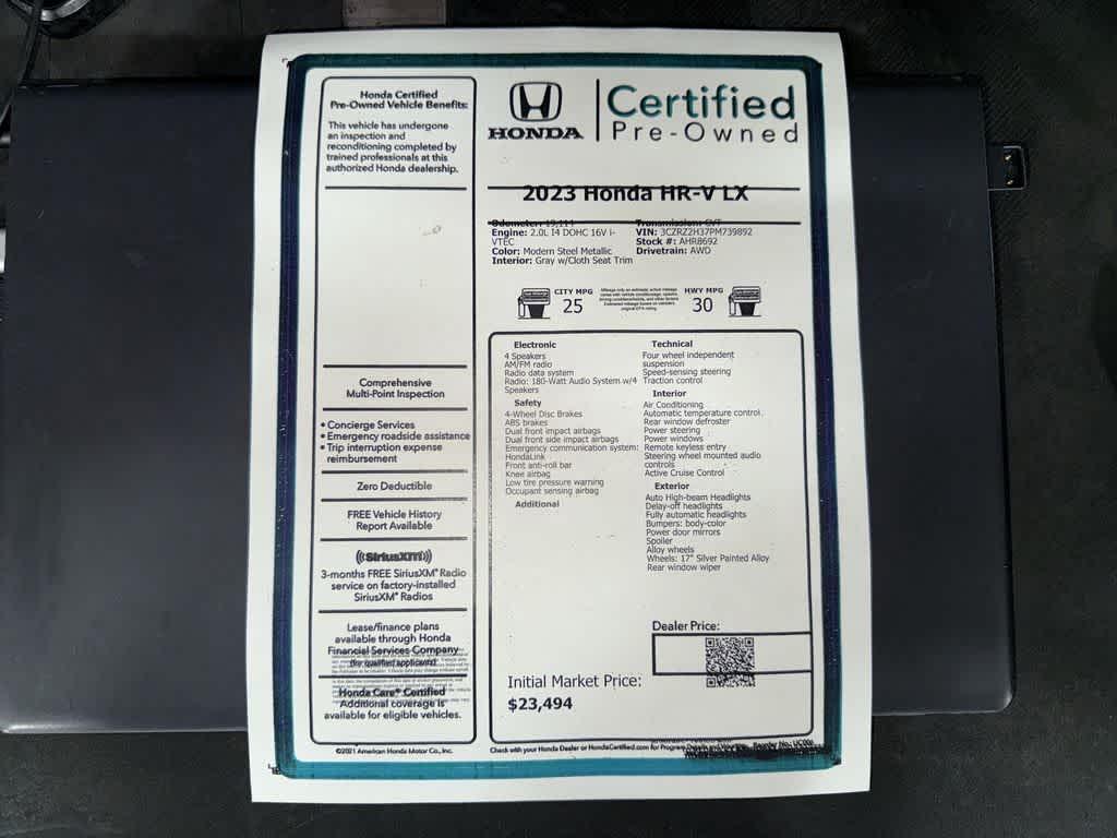 2023 Honda HR-V LX