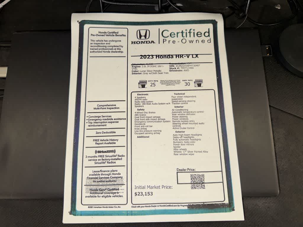 2023 Honda HR-V LX