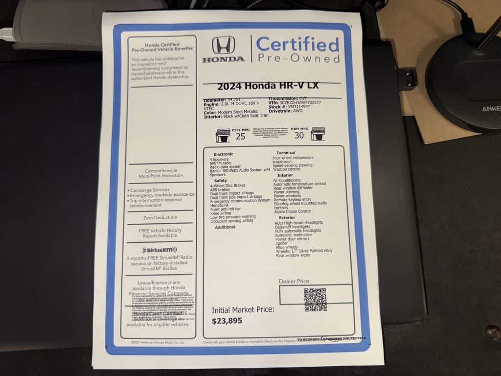 Honda HR-V LX 2024