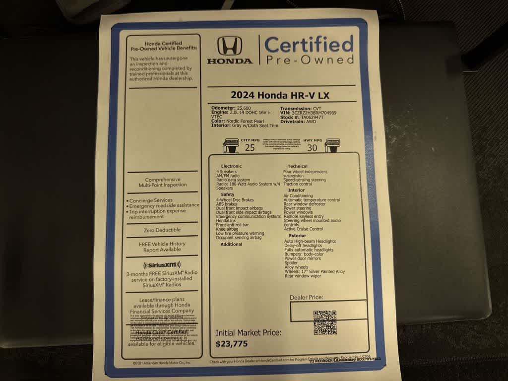 Honda HR-V LX 2024