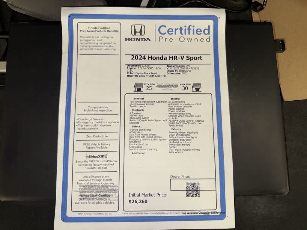 Honda HR-V Sport 2024