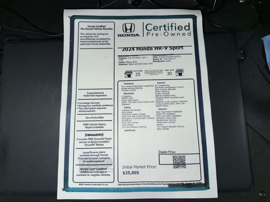 Honda HR-V Sport 2024