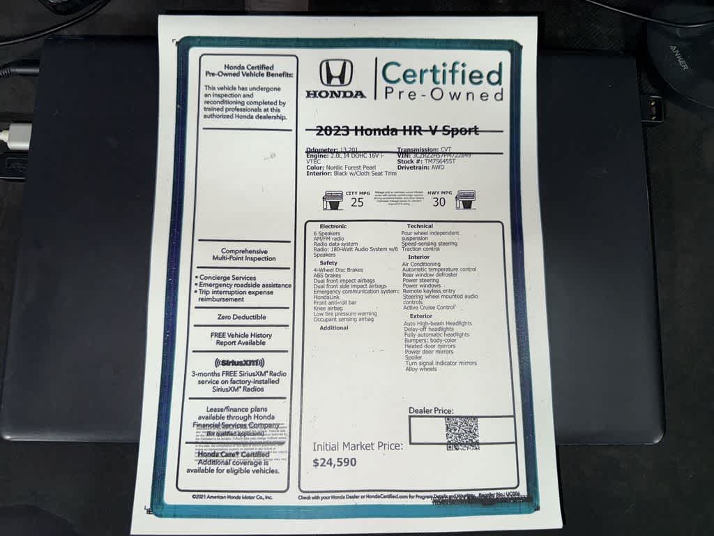 2023 Honda HR-V Sport