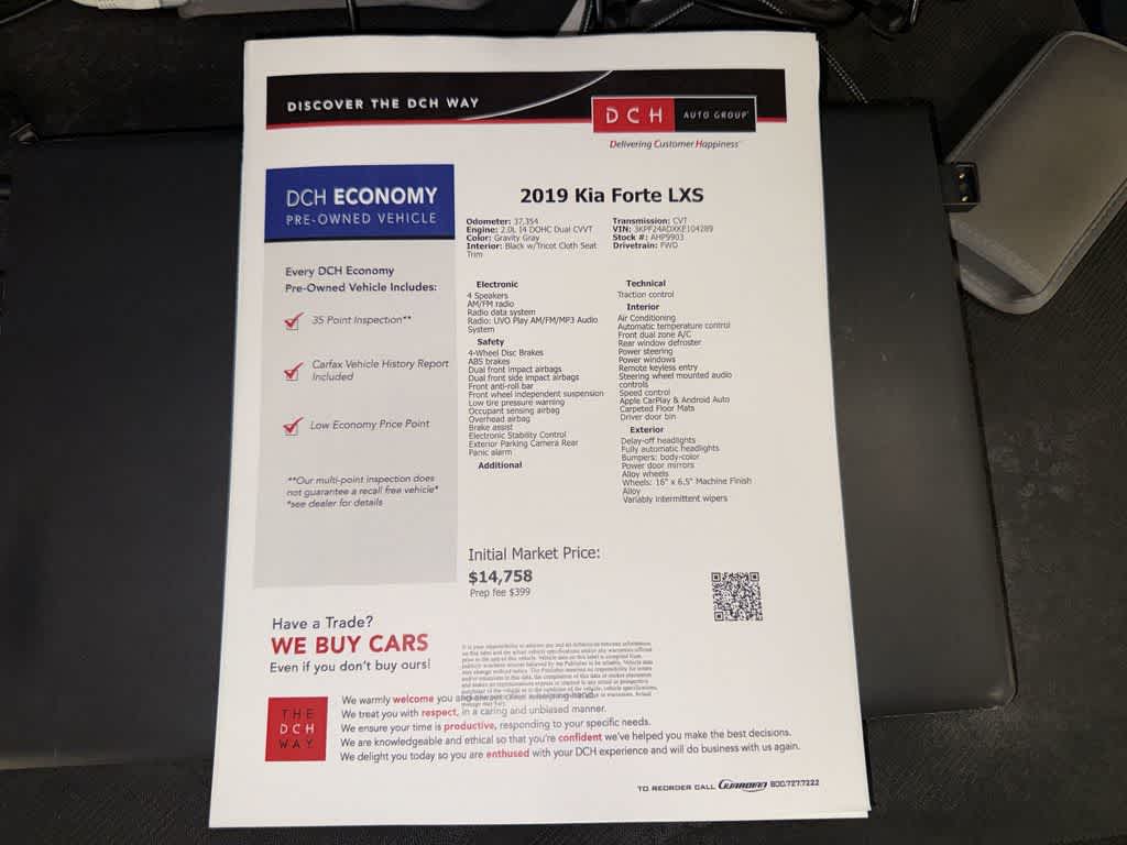 Kia Forte LXS 2019