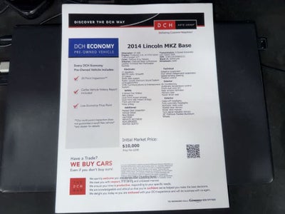 Lincoln MKZ de 4 puertas con tracción total, 2014