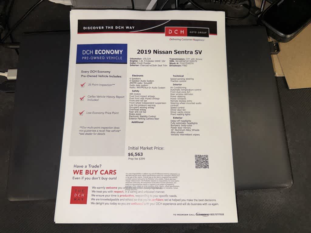 Nissan Sentra SV 2019
