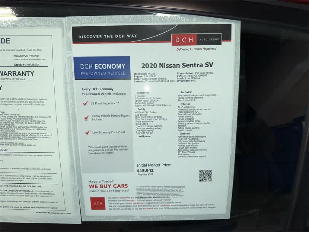 Nissan Sentra SV 2020