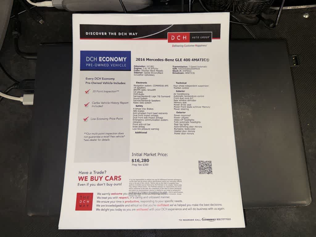 2016 Mercedes-Benz GLE 400 GLE 400