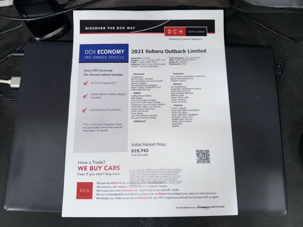 Subaru Outback Limited 2021