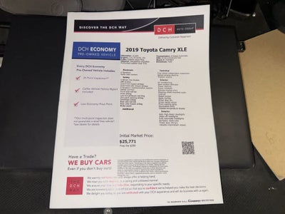Toyota Camry XLE 2019