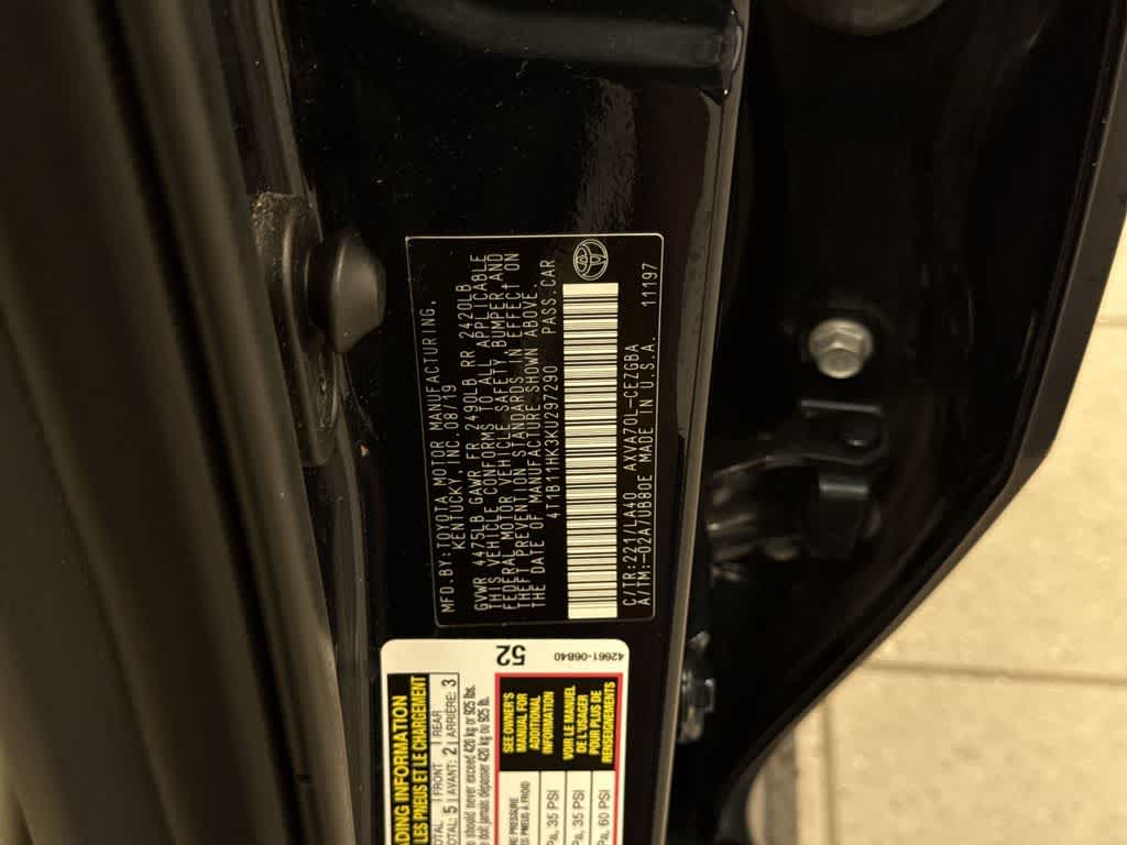 Toyota Camry XLE 2019
