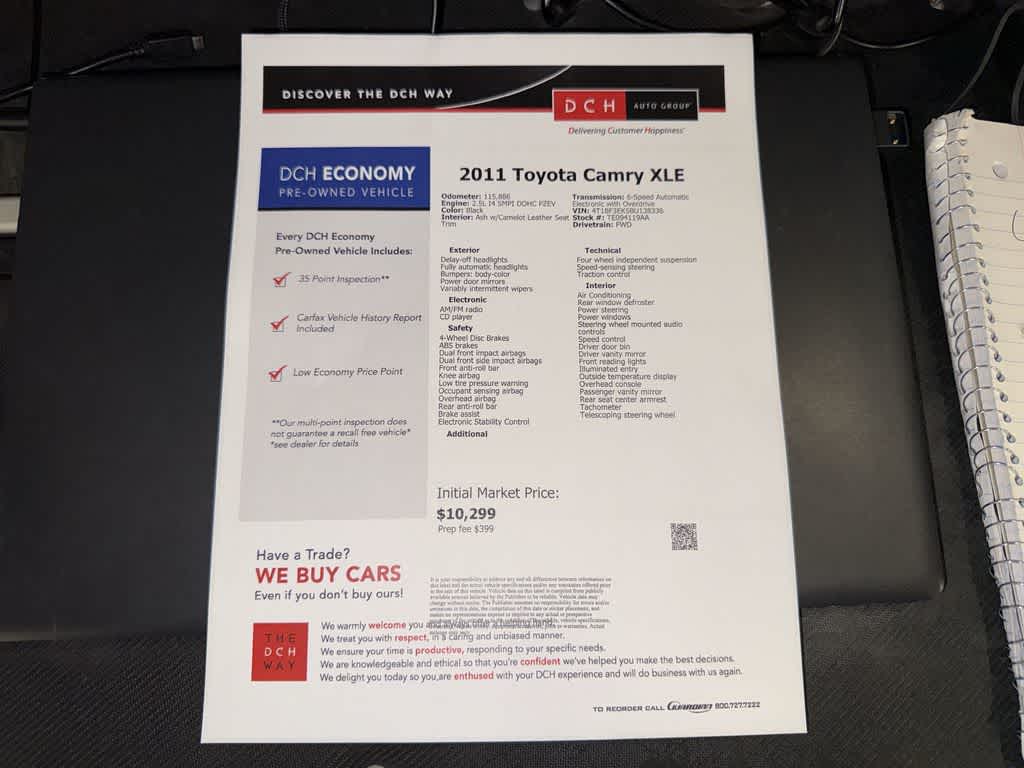 Toyota Camry XLE 2011