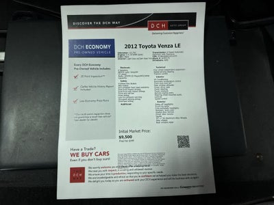 Toyota Venza LE 2012