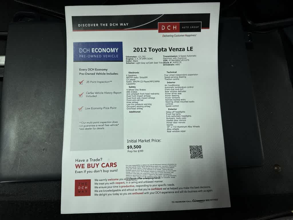 Toyota Venza LE 2012