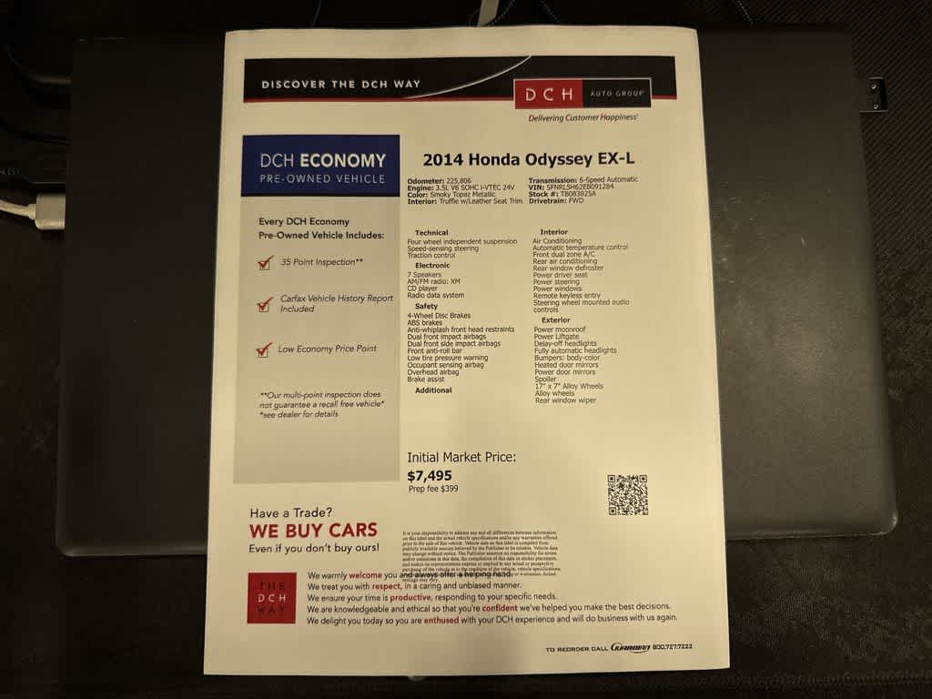 Honda Odyssey Base 2014