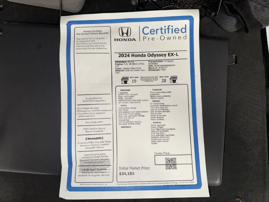 Honda Odyssey EX-L 2024