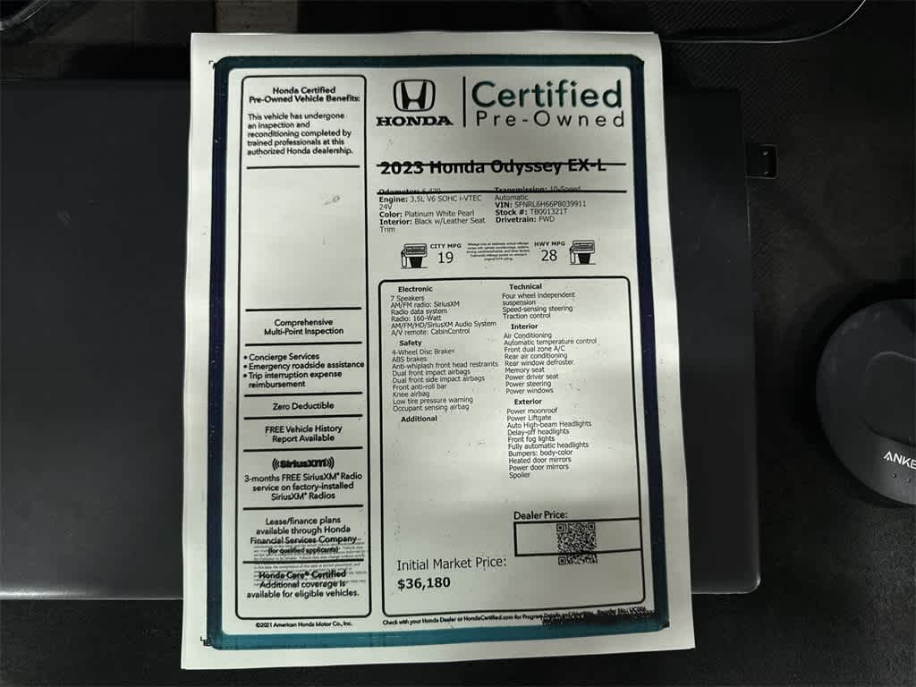 Honda Odyssey EX-L 2023