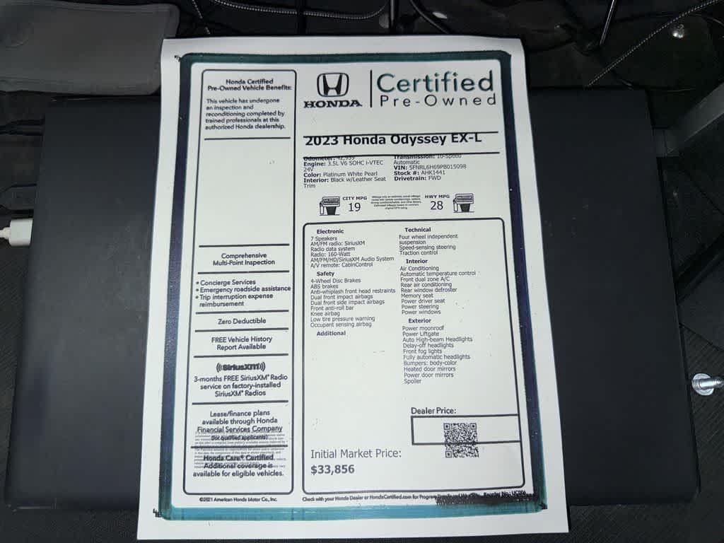 Honda Odyssey EX-L 2023