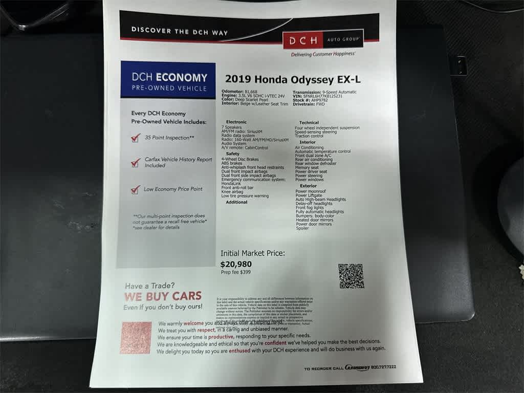 Honda Odyssey EX-L 2019