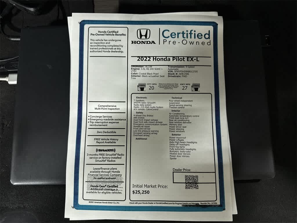 2022 Honda Pilot EX-L