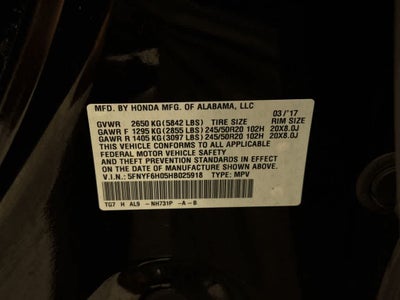 Honda Pilot Elite 2017