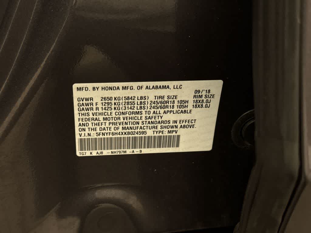 Honda Pilot EX-L 2019 con navegador y RES