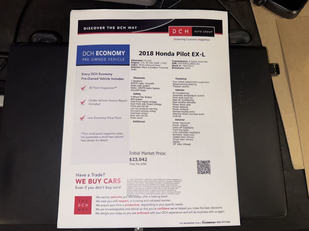 Honda Pilot EX-L 2018