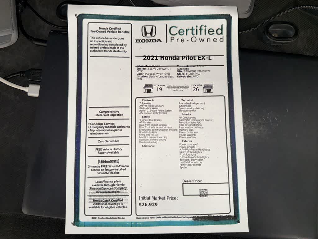Honda Pilot EX-L 2021