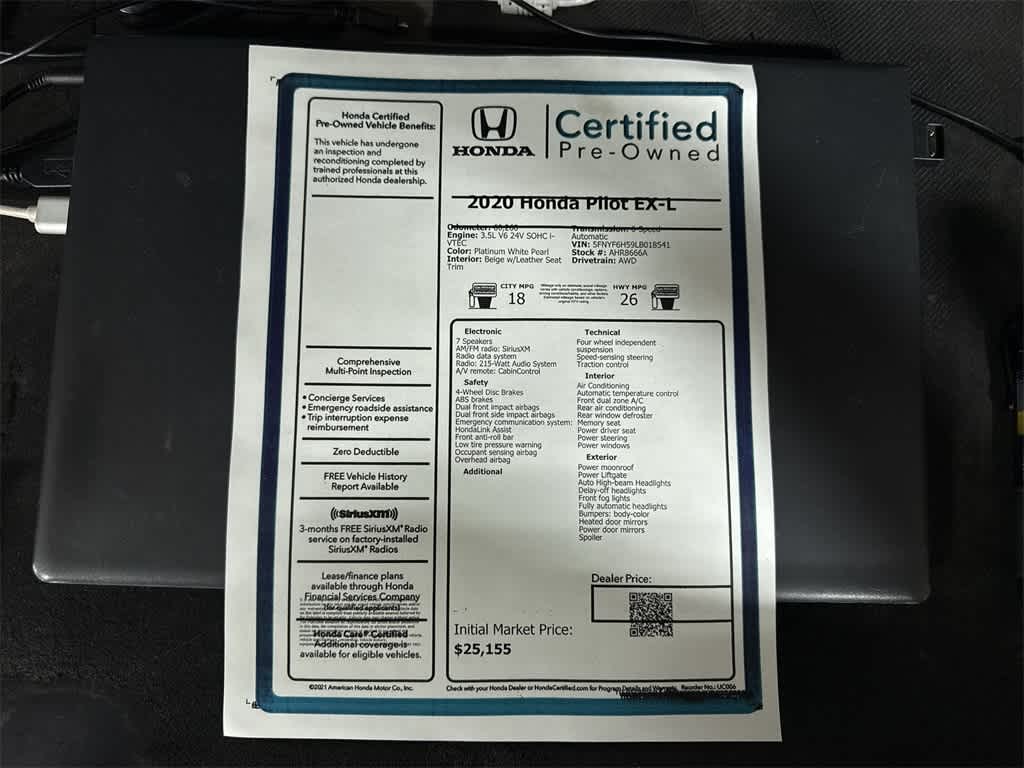 2020 Honda Pilot EX-L