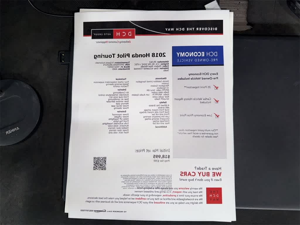 Honda Pilot Touring 2018