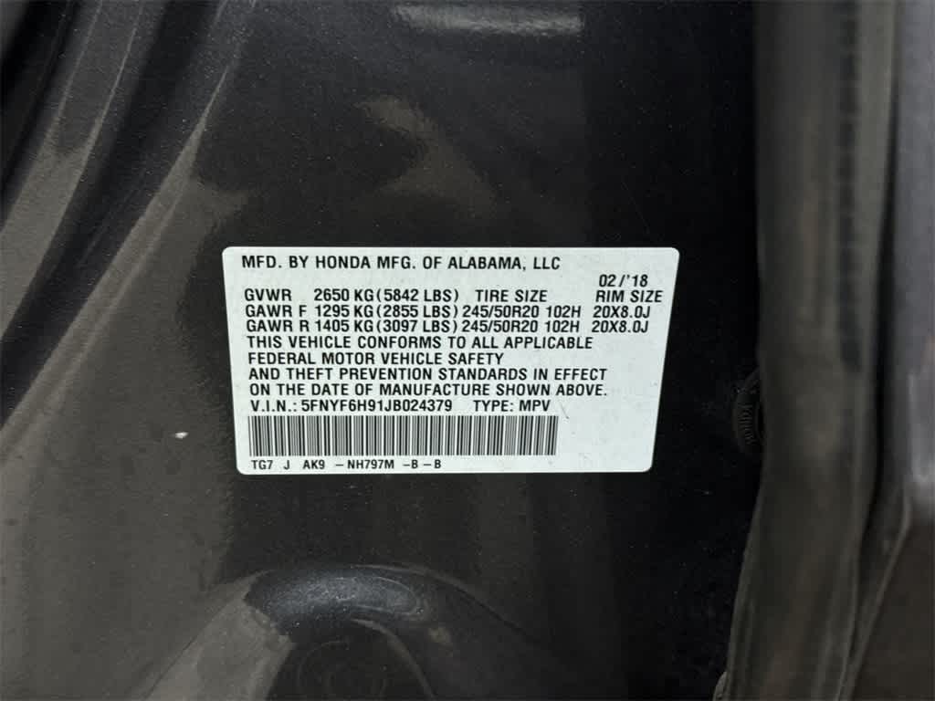 Honda Pilot Touring 2018