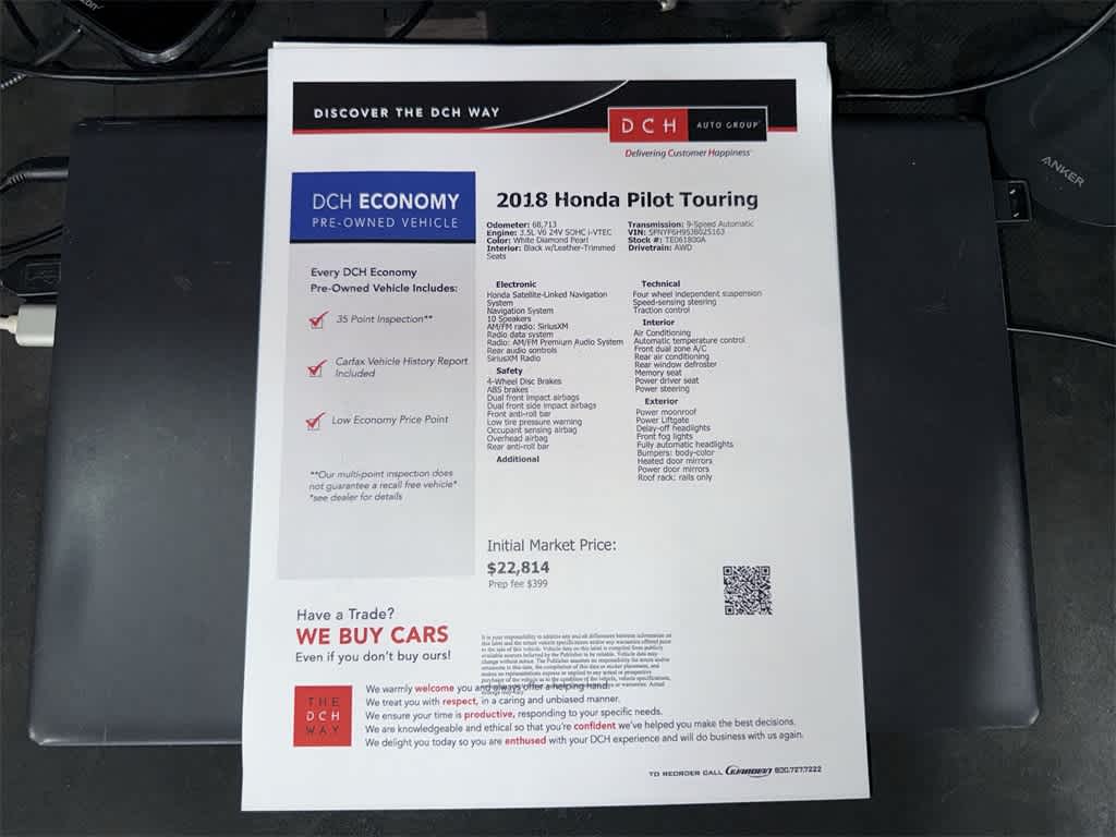 Honda Pilot Touring 2018