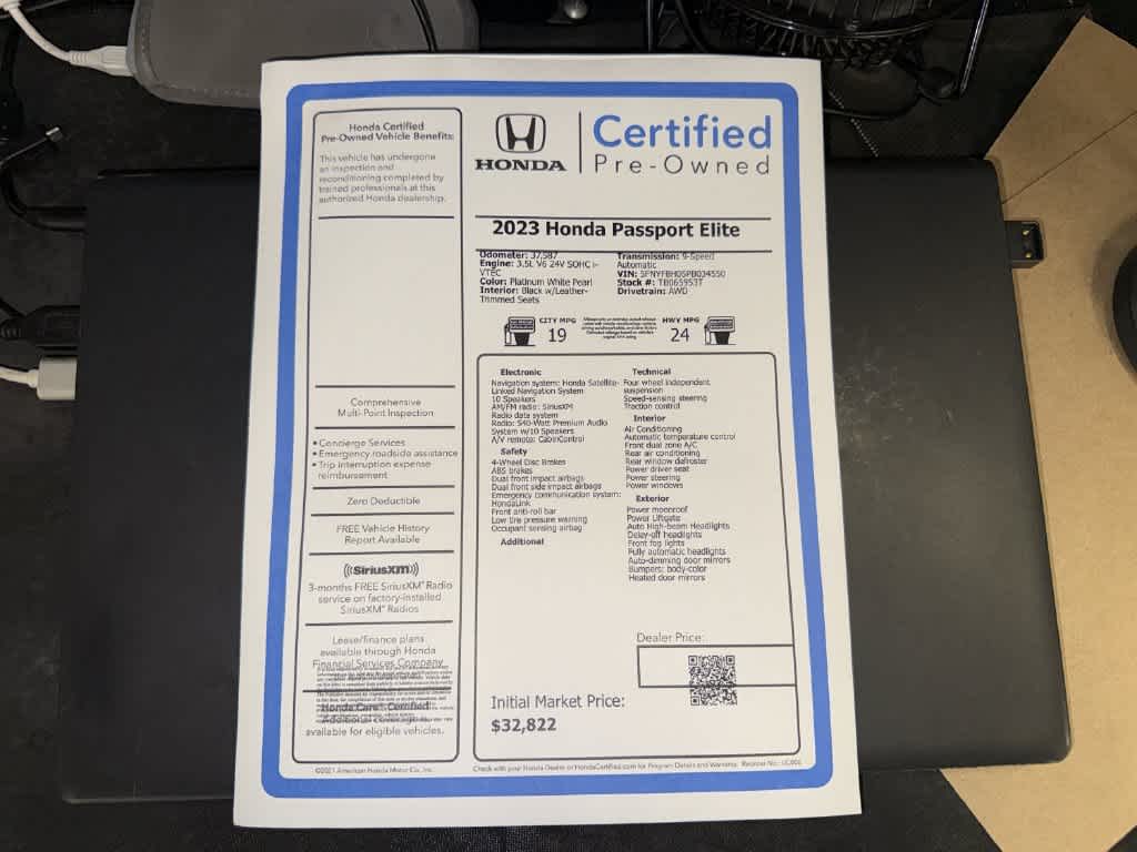 Honda Passport Elite 2023